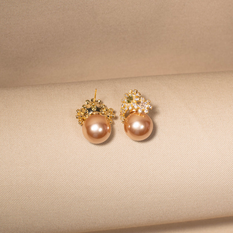 The Champagne Tiara Studs