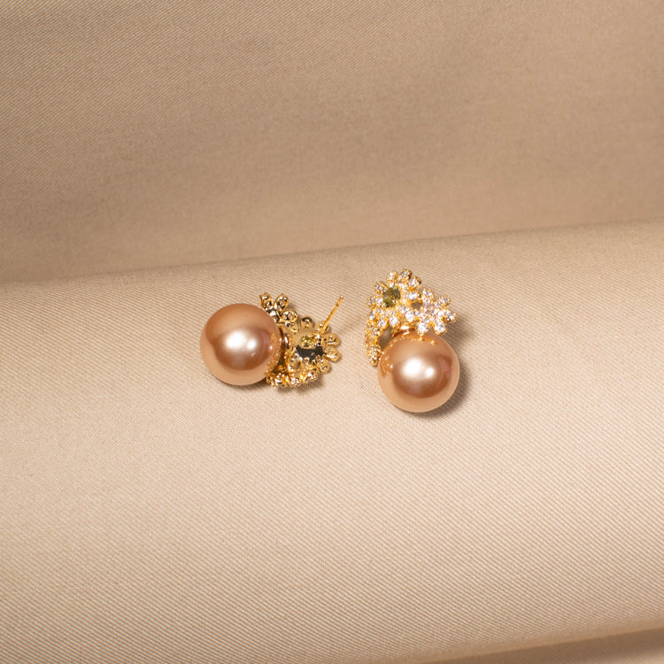 The Champagne Tiara Studs