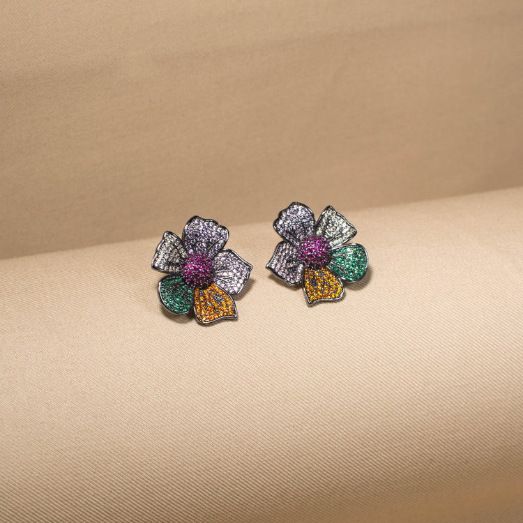 Rainbow Blossom Earrings