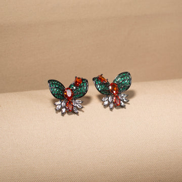 Fiesta Wing Studs - Emerald