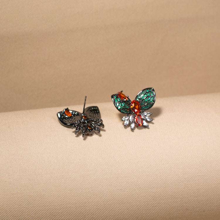 Fiesta Wing Studs - Emerald