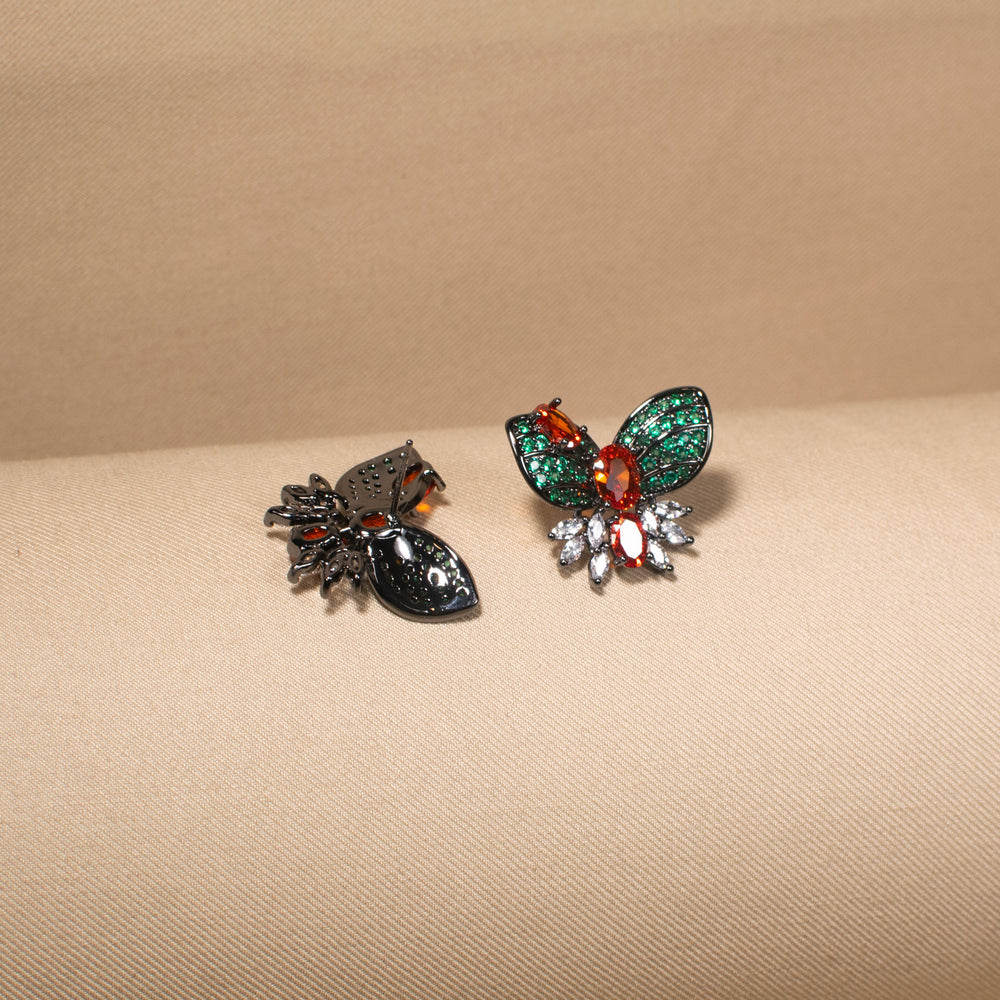 Fiesta Wing Studs - Emerald