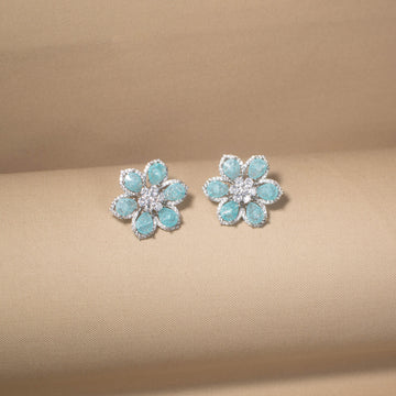 Sky Mist Floral Studs