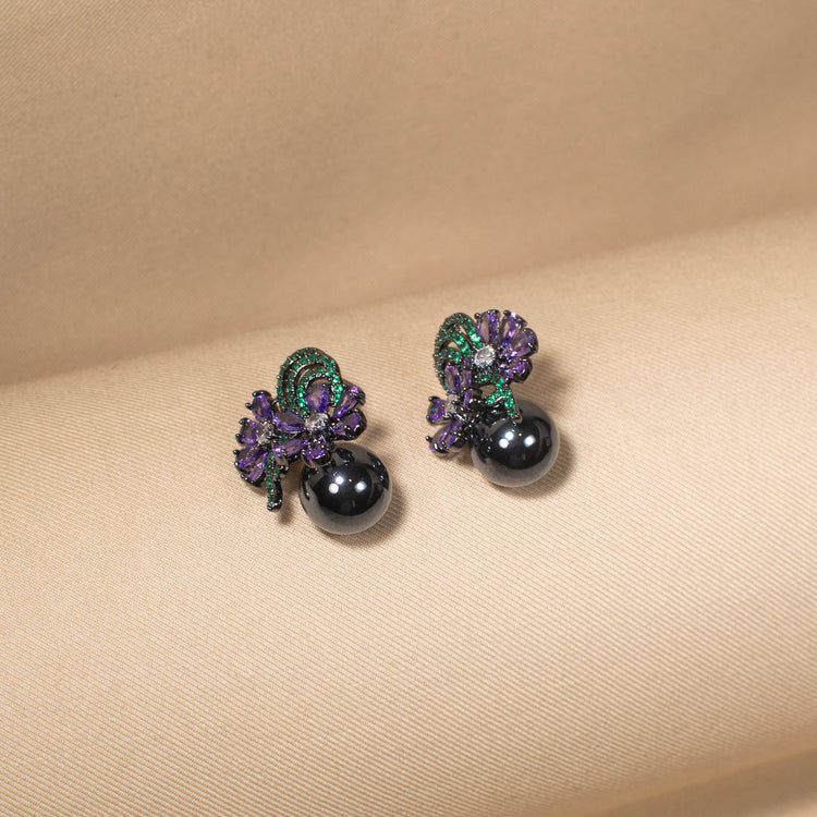 Starry Bloom Pearl Earrings