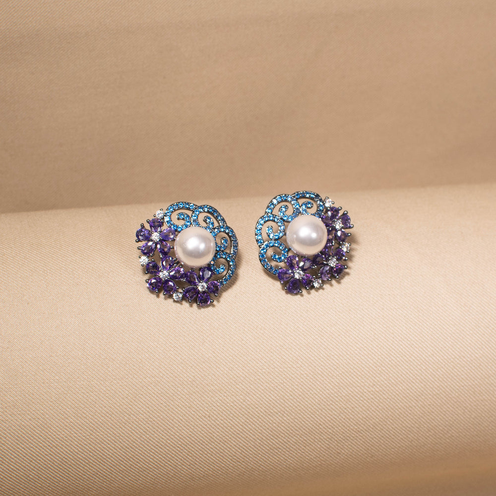 Regal Iris Swirl Studs