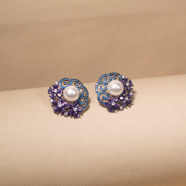 Regal Iris Swirl Studs