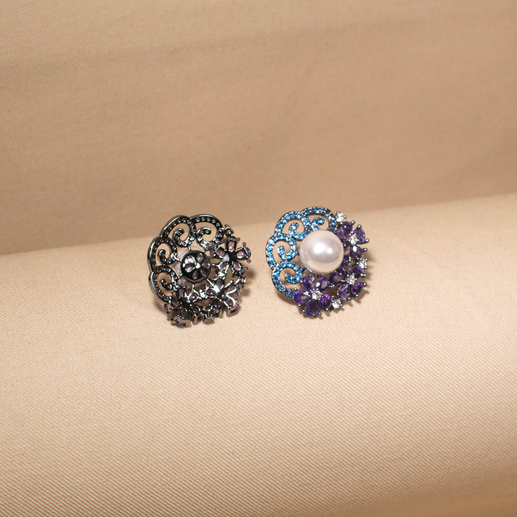 Regal Iris Swirl Studs