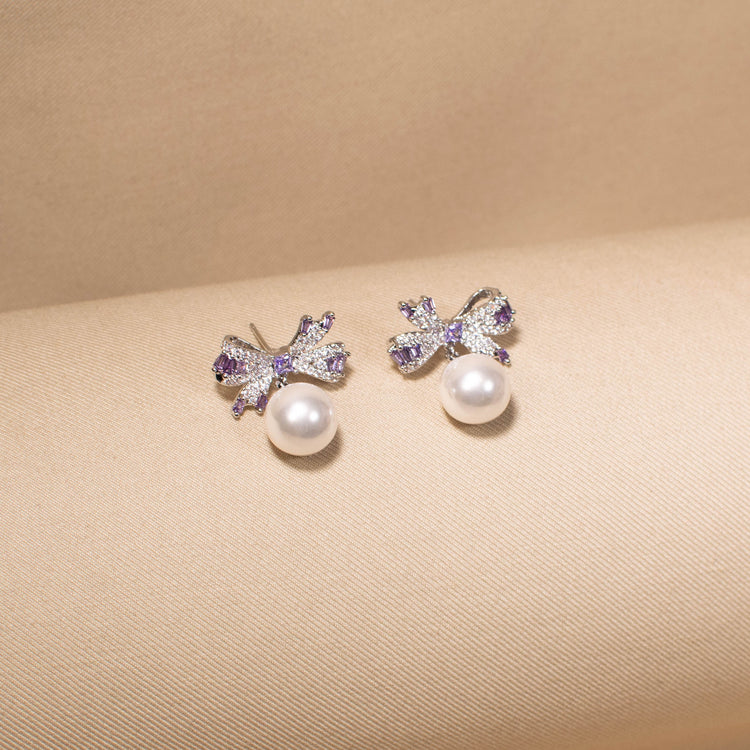 Stardust Bowknot Studs