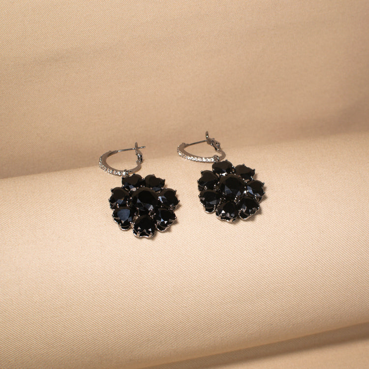 Midnight Dahlia Drop Earrings