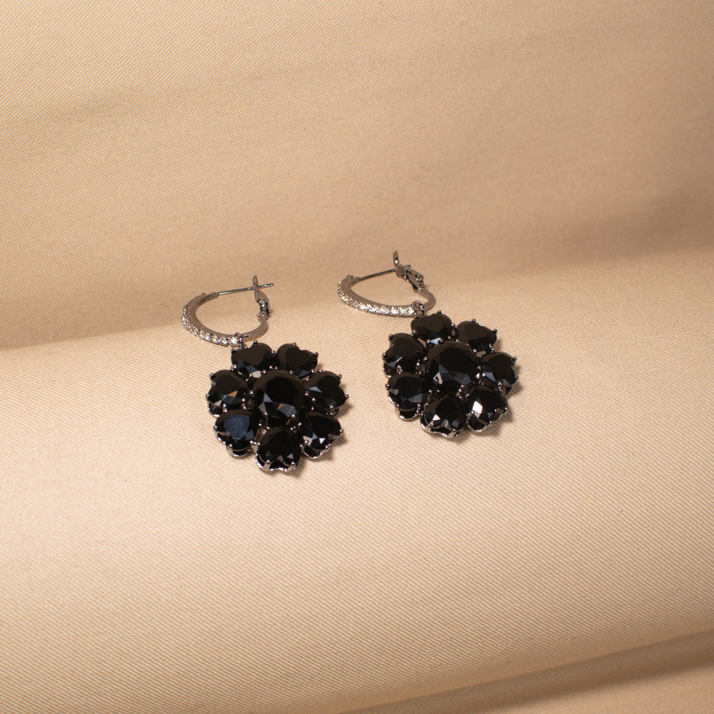 Midnight Dahlia Drop Earrings