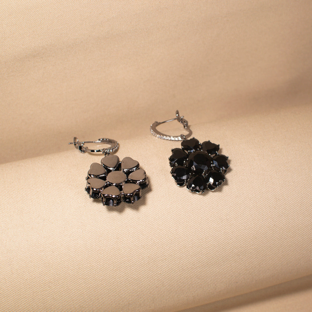 Midnight Dahlia Drop Earrings