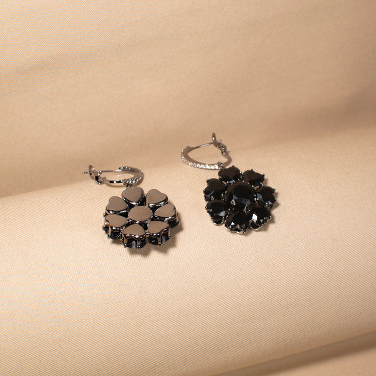 Midnight Dahlia Drop Earrings