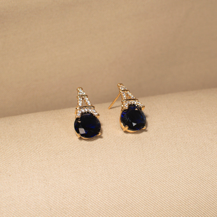 Nia Studs-Black-Blue-Minima Collection