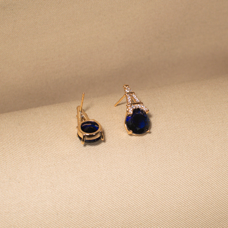 Nia Studs-Black-Blue-Minima Collection