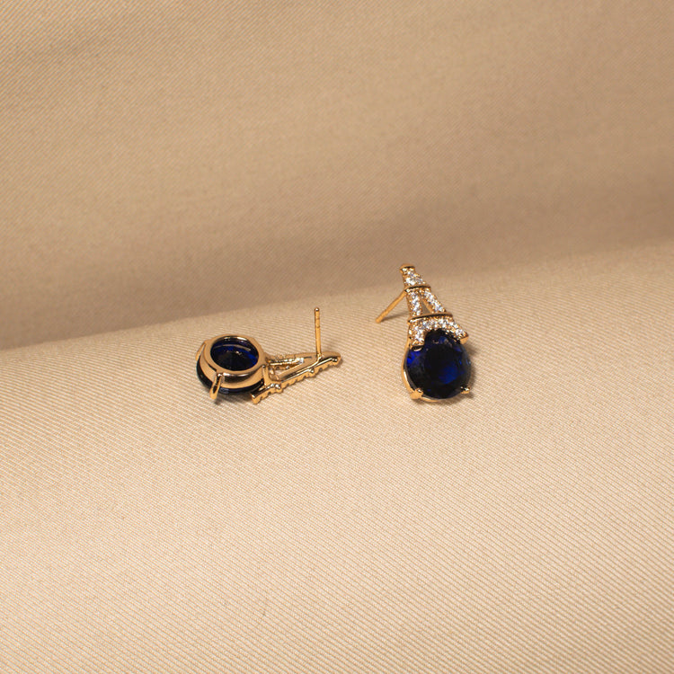 Nia Studs-Black-Blue-Minima Collection