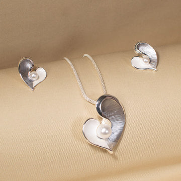 Morning Dew Pendant Set-Grey-Nature Collection