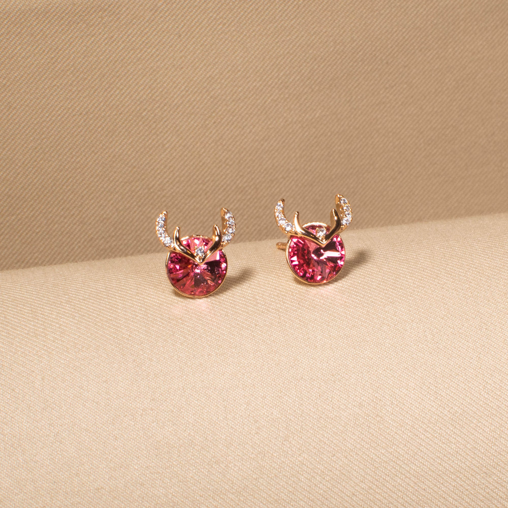 Rosy Antler Studs
