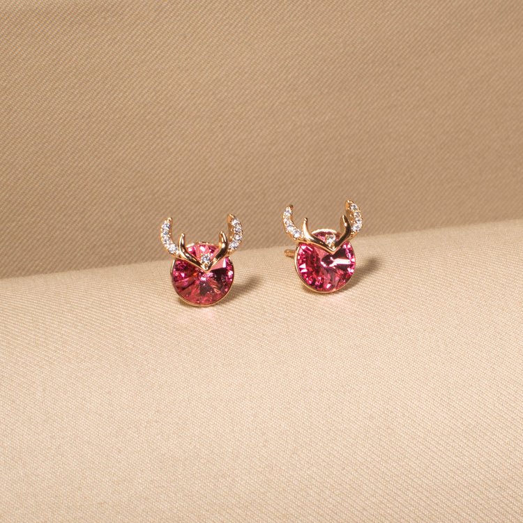 Rosy Antler Studs