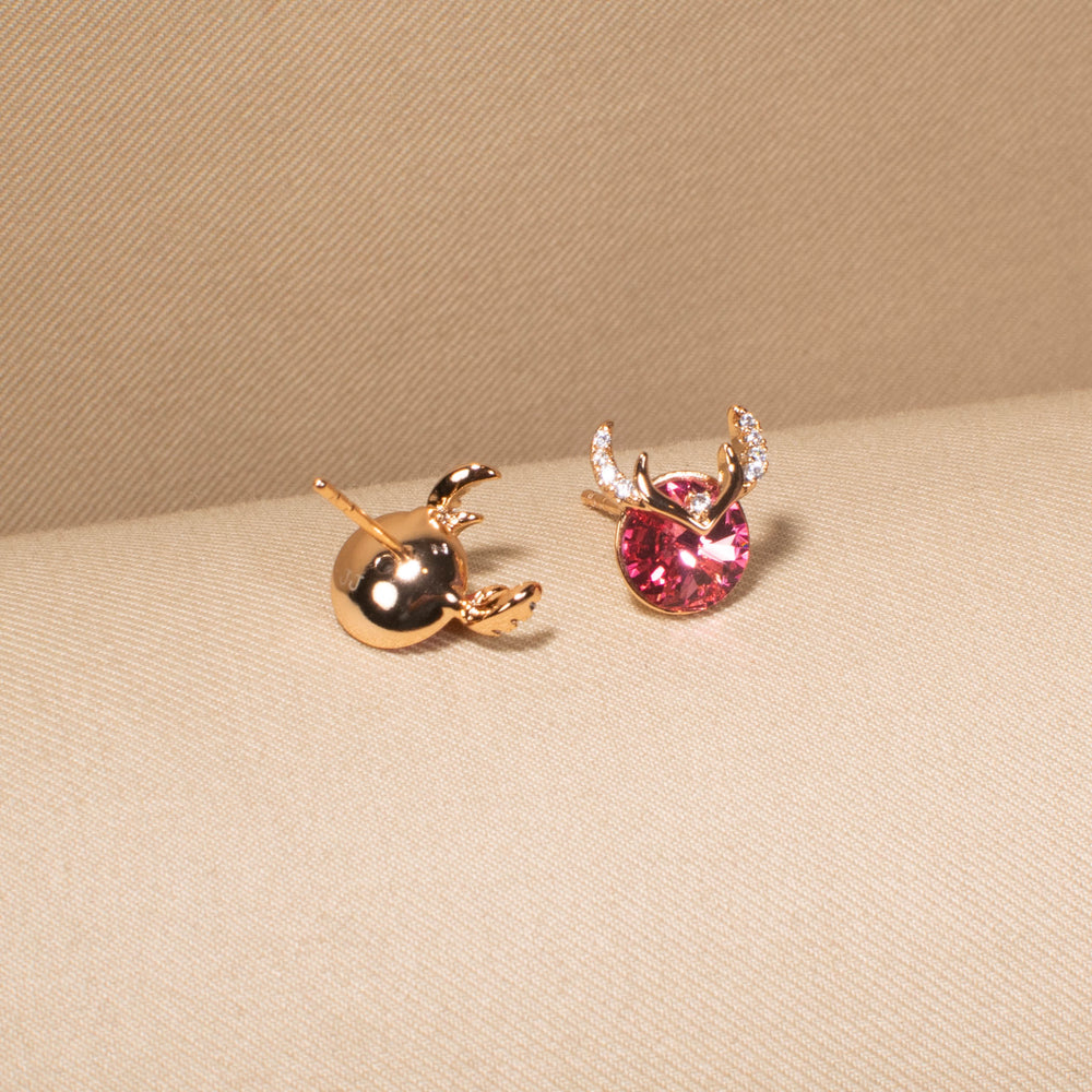 Rosy Antler Studs