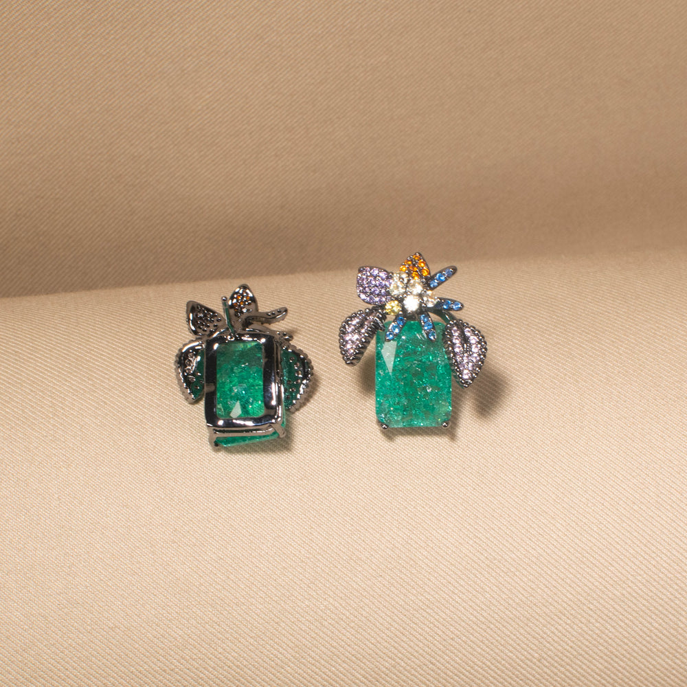 Marsha Studs-Green-Glitterati Collection