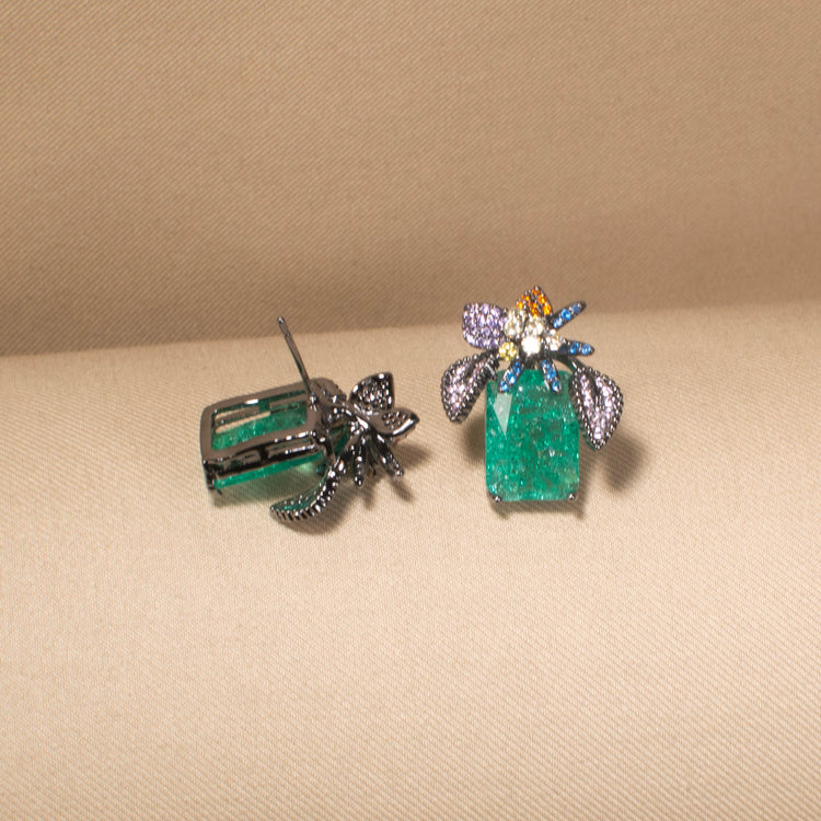 Marsha Studs-Green-Glitterati Collection
