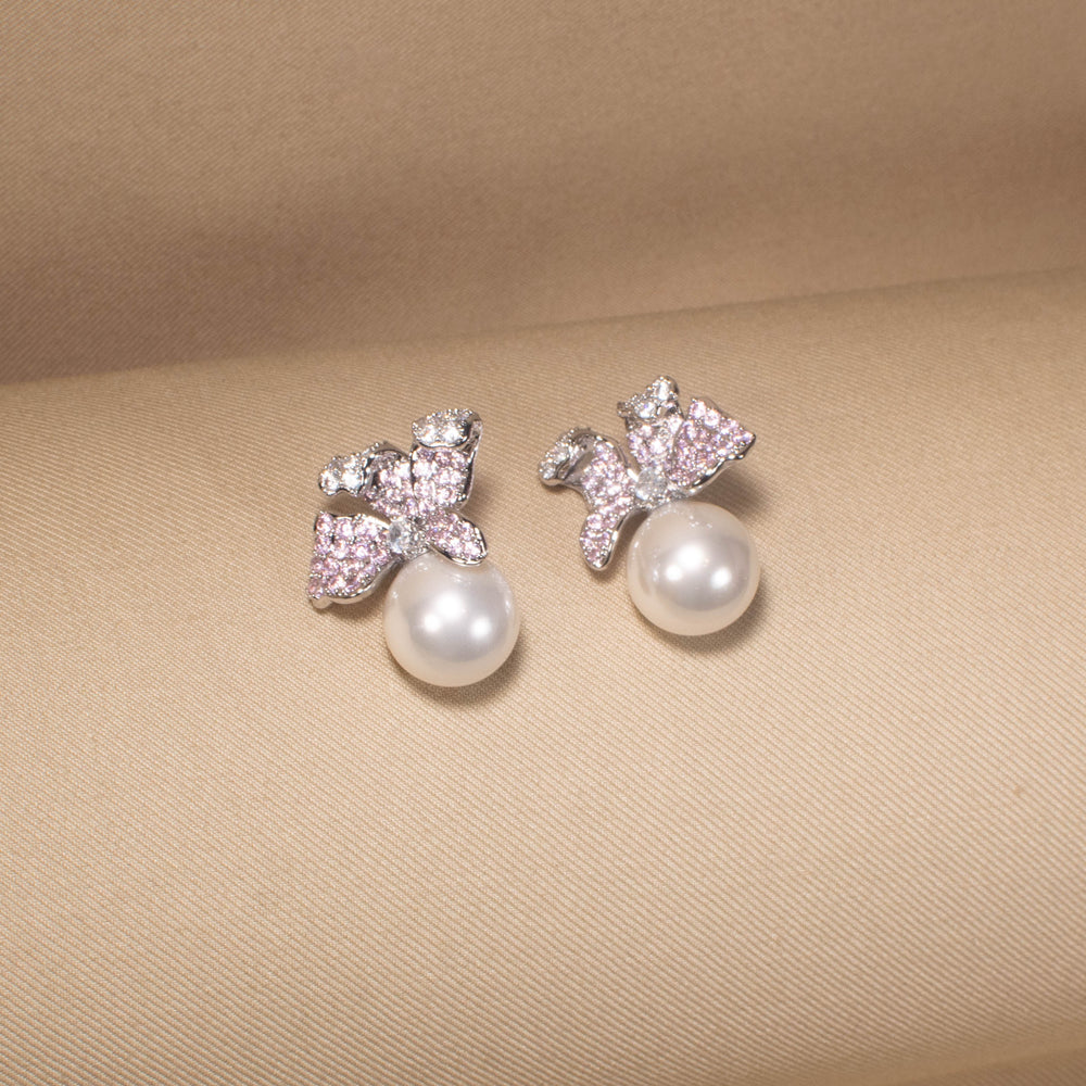 Satin Sparkle Pearl Earrings