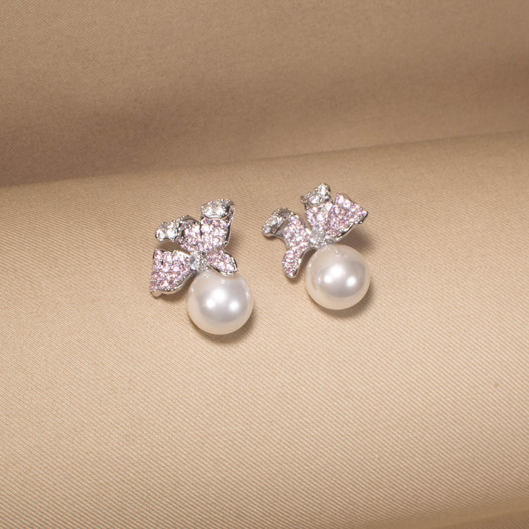 Satin Sparkle Pearl Earrings