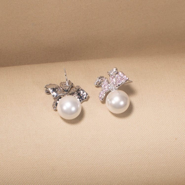 Satin Sparkle Pearl Earrings