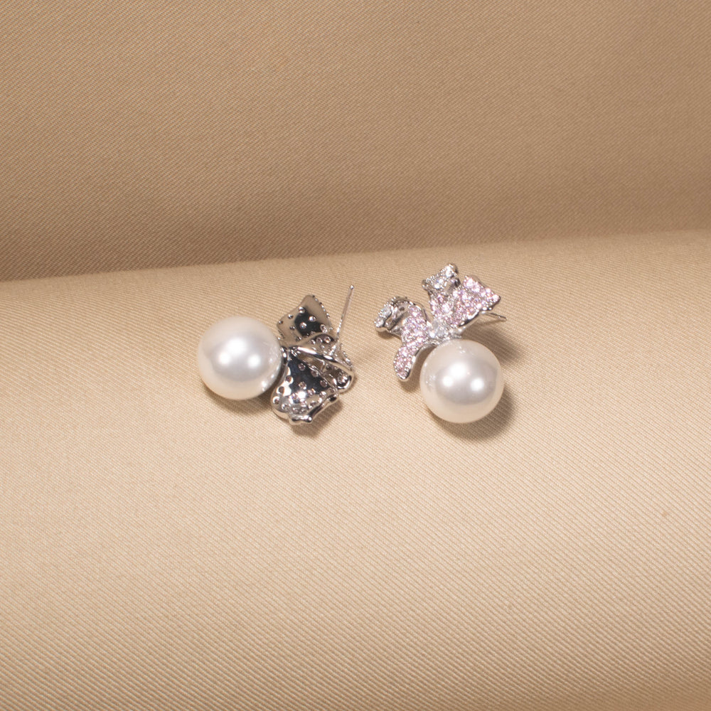Satin Sparkle Pearl Earrings