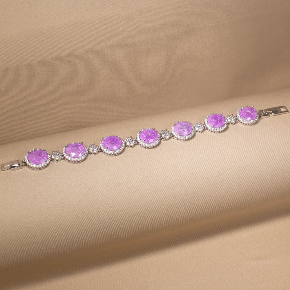 Lilac Ice Halo Bracelet