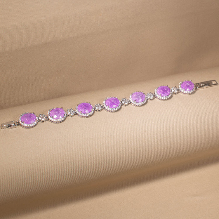 Lilac Ice Halo Bracelet