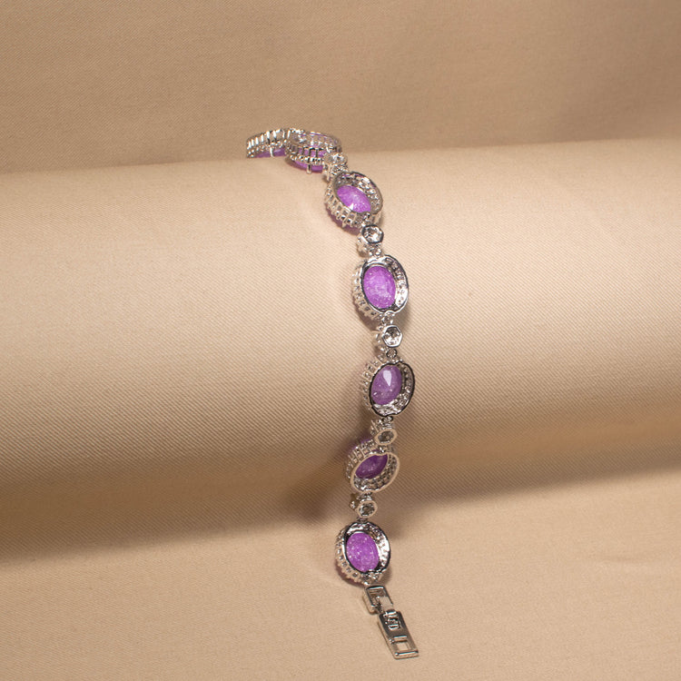 Lilac Ice Halo Bracelet