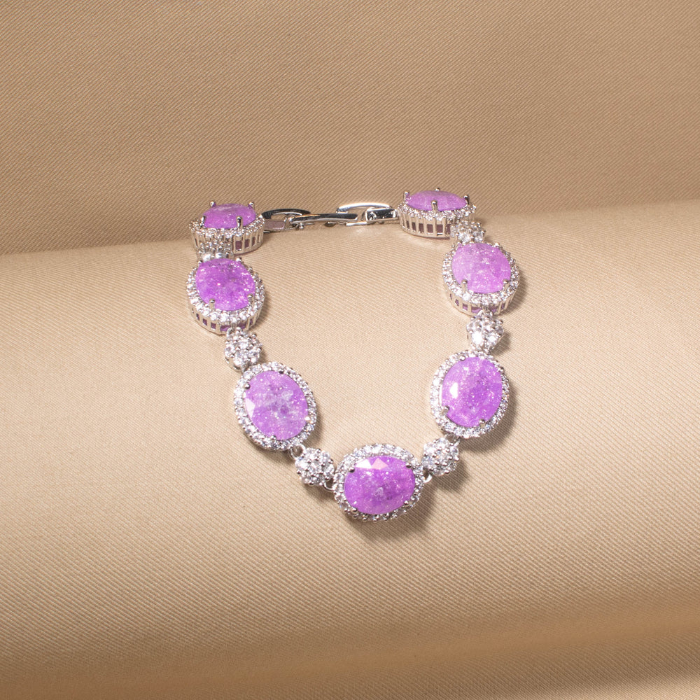 Lilac Ice Halo Bracelet