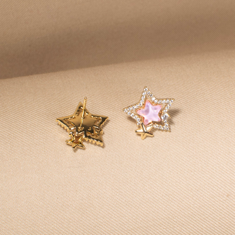 Rosy Galaxy Studs