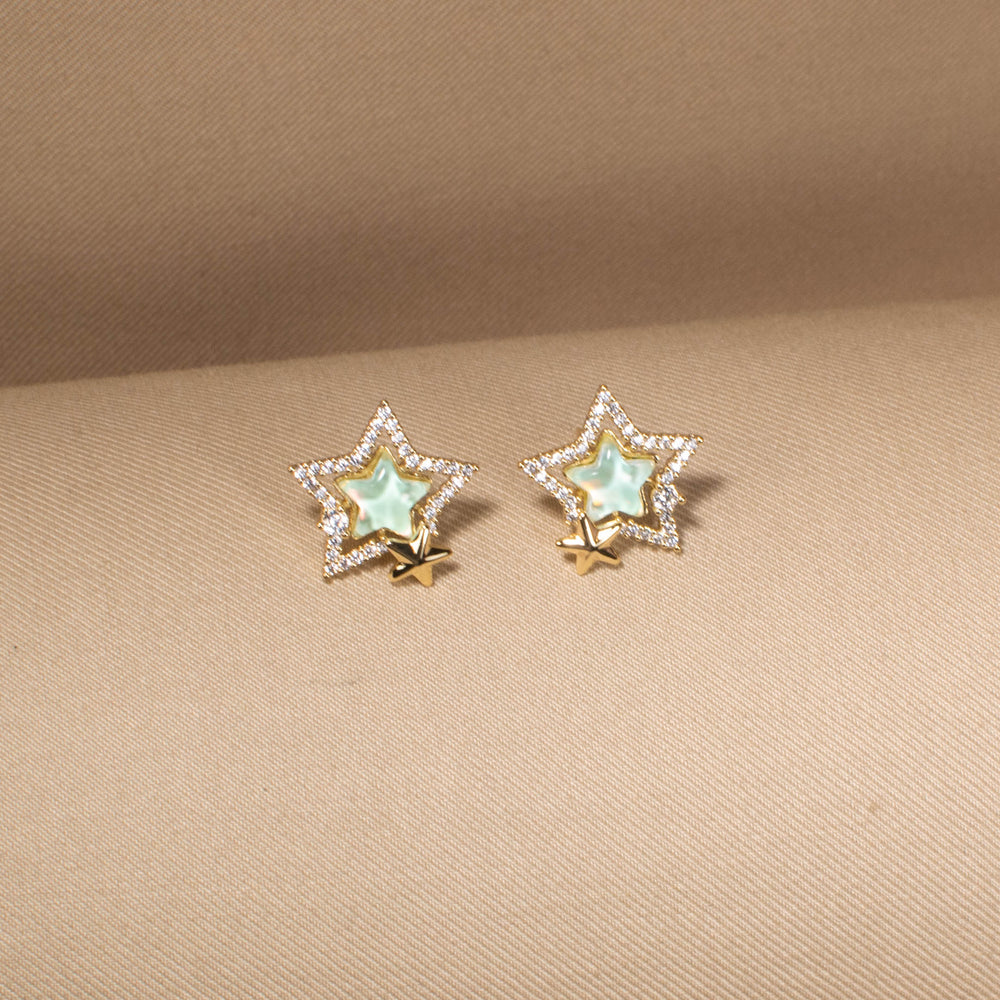 Pistachio Galaxy Studs