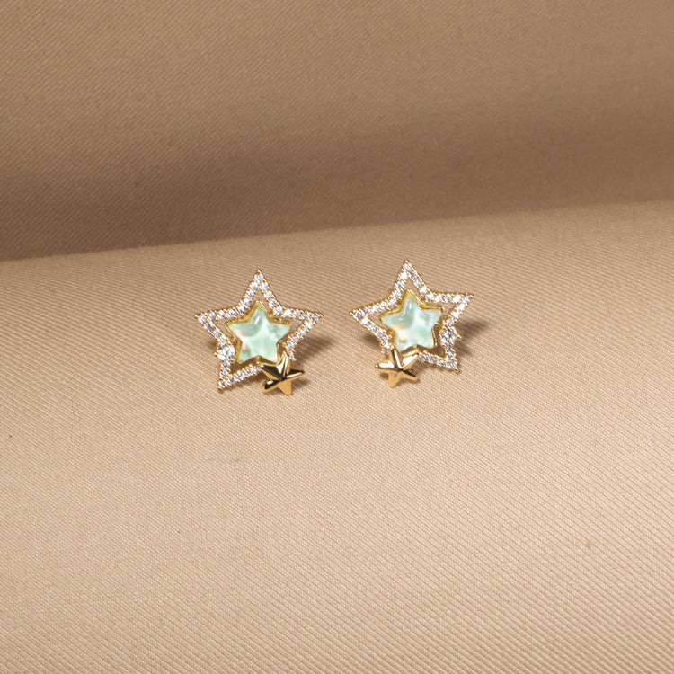 Pistachio Galaxy Studs