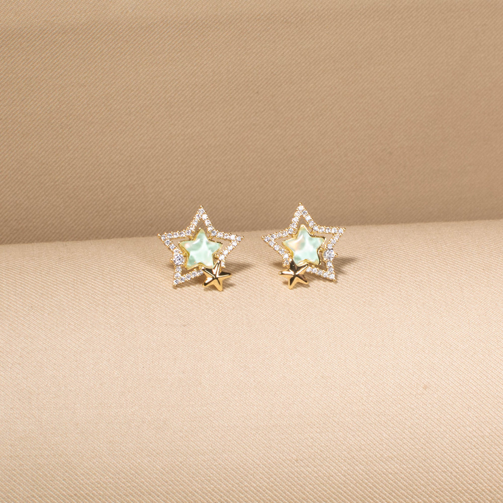 Pistachio Galaxy Studs