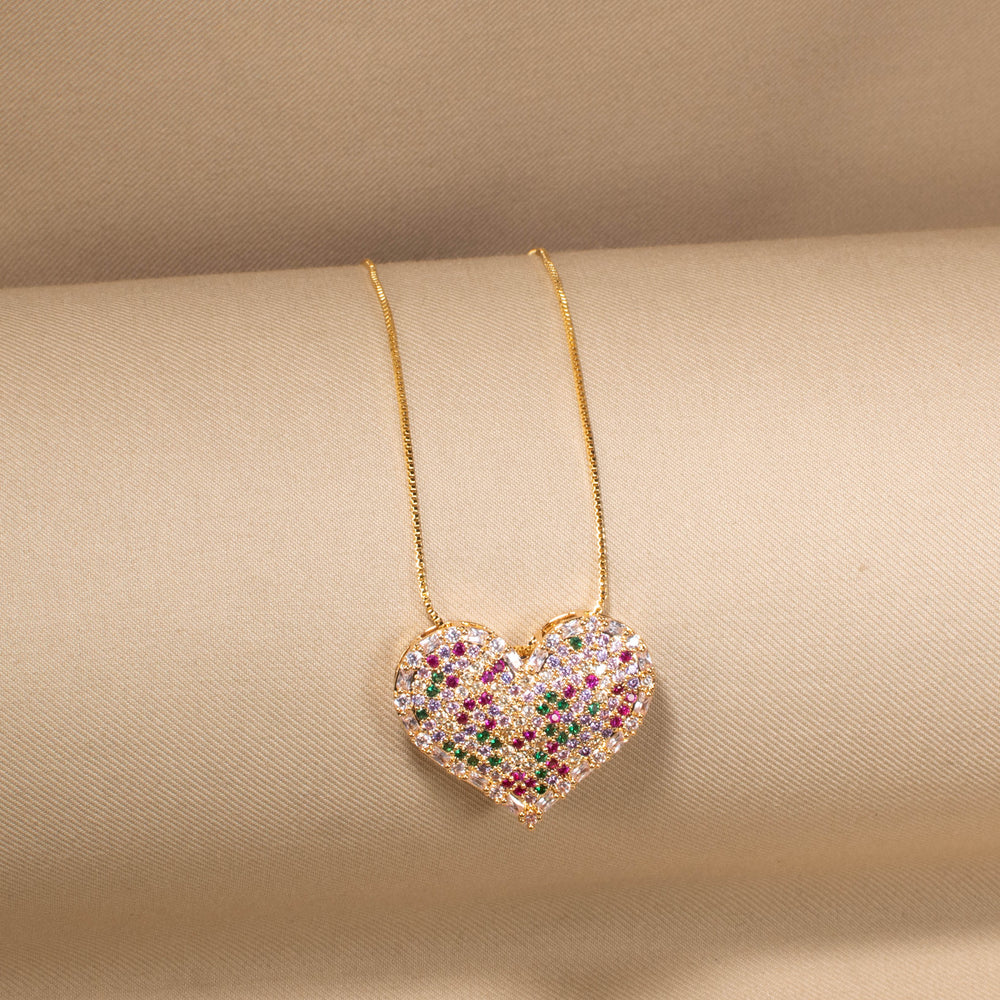 Confetti Heart Pendant Set