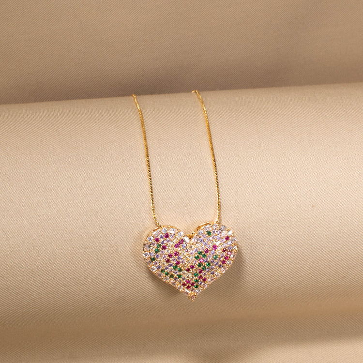 Confetti Heart Pendant Set