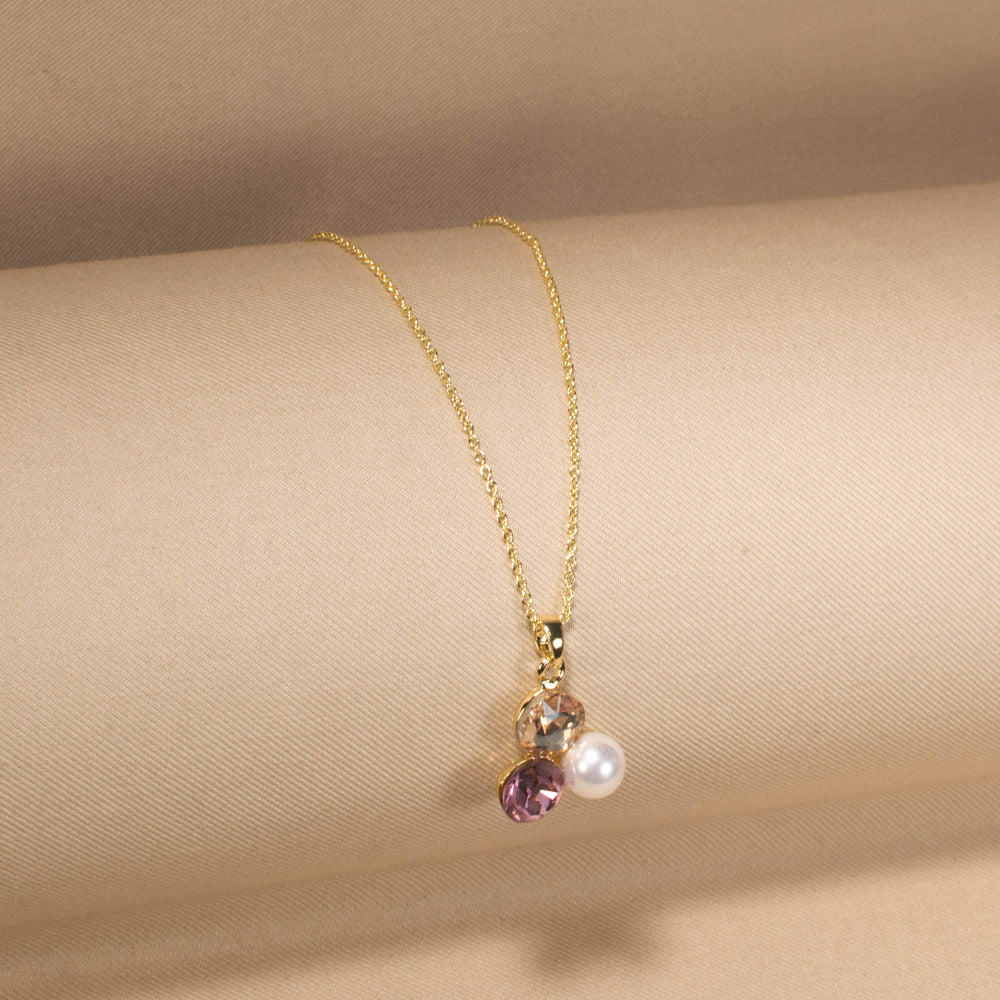 Caramel Berry Pearl Pendant Set
