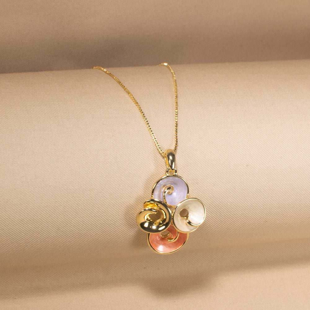 Coral Swirl Pendant Set