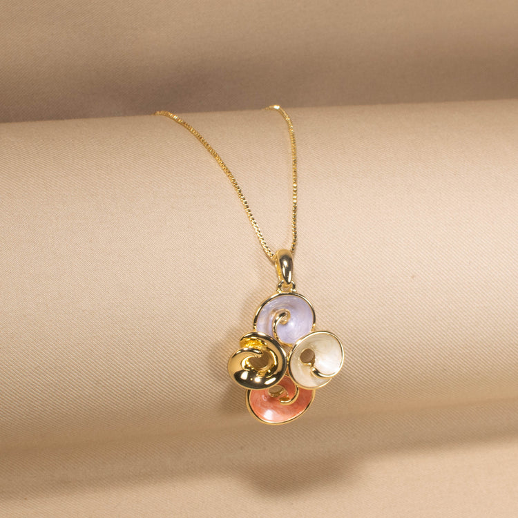 Coral Swirl Pendant Set