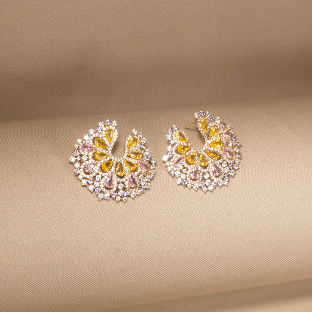 Prism Crest Statement Earrings