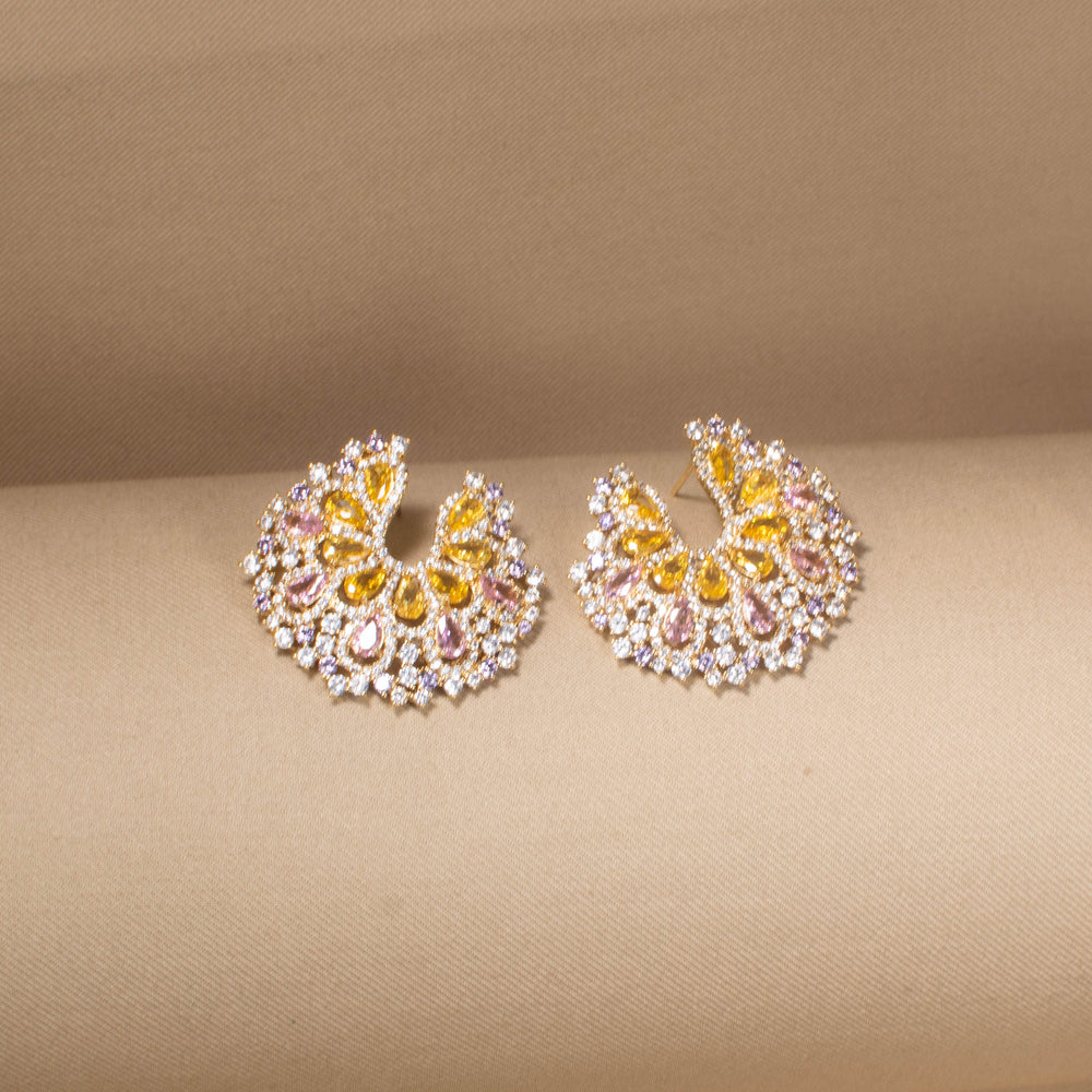 Prism Crest Statement Earrings