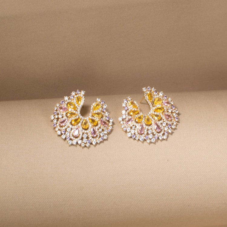 Prism Crest Statement Earrings