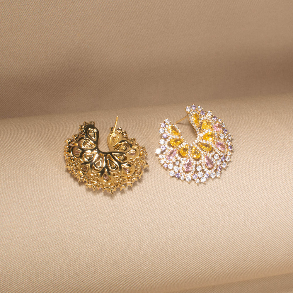 Prism Crest Statement Earrings