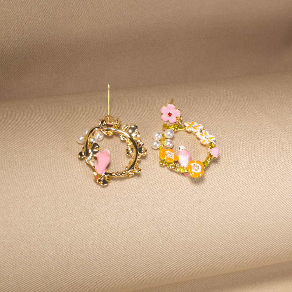 Singing Spring Wreath Earrings