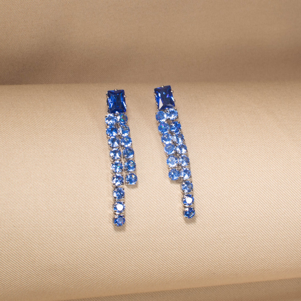Azure Fringe Statement Necklace Set