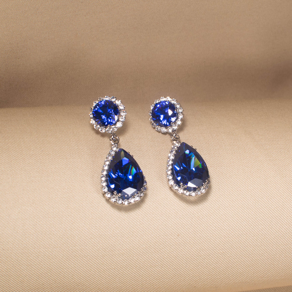 Royal Sapphire Cascade Necklace Set