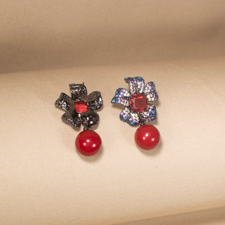 Scarlet Flora Earrings